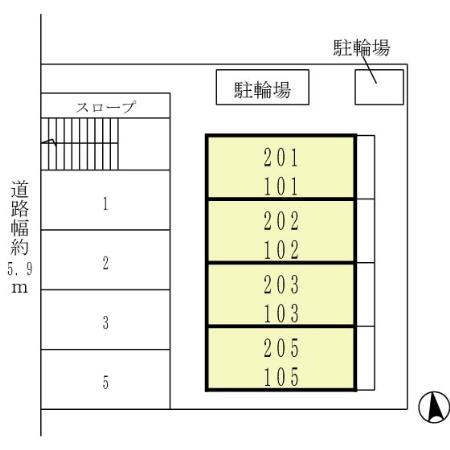 メゾンドアヴニール名谷の区画図