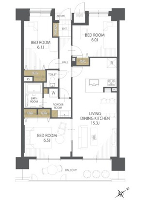 ローレルコート古江の間取り