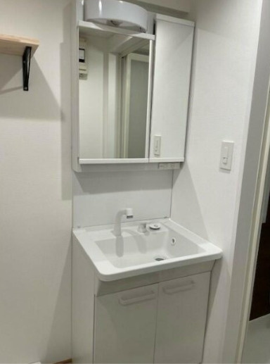 リフィオ三軒茶屋　ネット0　宅配BOX　カウンターキッチンの洗面所