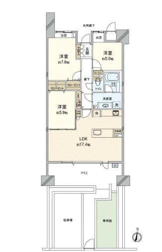 ブライトンヒルズ藤崎の間取り|間取りです☆
