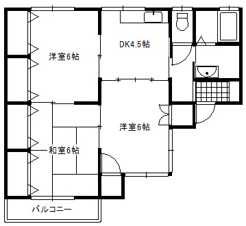 つばさハイツの間取り