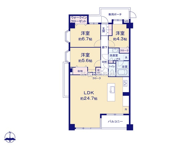 ロイヤルステージ井草の間取り