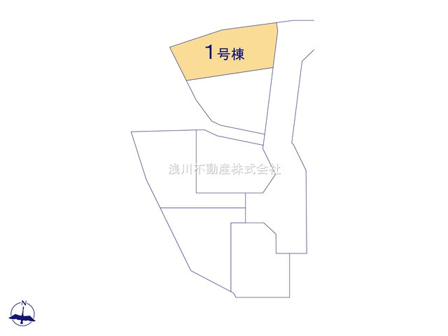 八王子市　小比企町　新築一戸建て　１期の区画図|～全6区画の新しいコミュニティーが誕生～