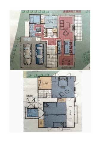 2Fフリースペース12帖は壁が作られ、各6帖の洋室になっています。
