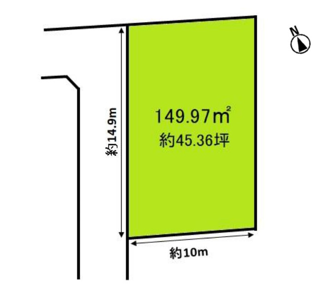 敷地面積45坪　売地　川越市的場の土地図|区画図　敷地面積45坪！建築条件なし売地！お好きなハウスメーカーで建築可能です♪整形地！