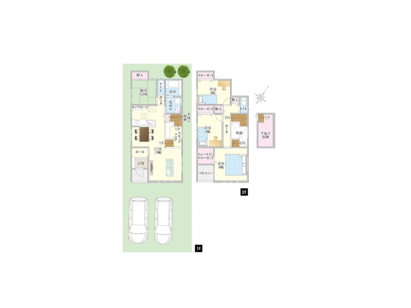 タマタウン乙多見Ⅱ　②号地の間取り|４ＬＤＫ＋ＷＩＣ＋半地下収納