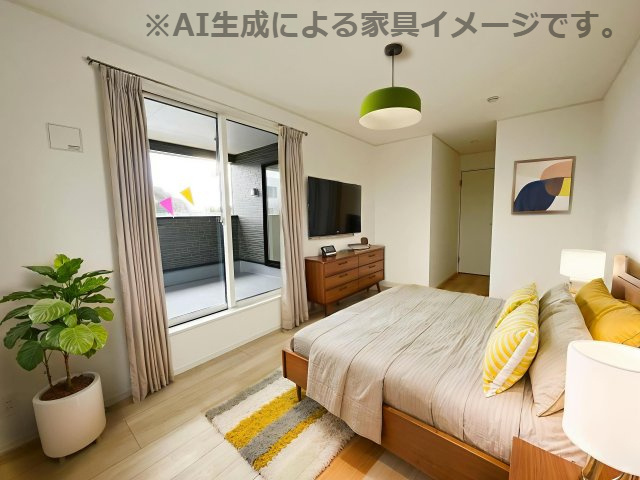 新築戸建・新築建売　いわき市小名浜南富岡第1　小名浜西小・小名浜第一中の洋室|※家具を配置した場合のイメージ図になります！実際に家具はつきません。