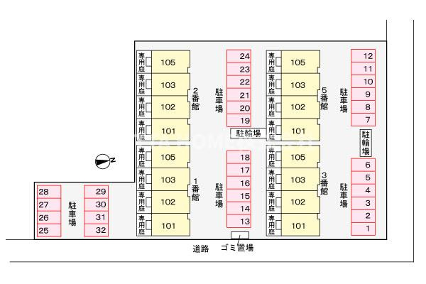 ベル ファミーユⅡ 5番館の区画図