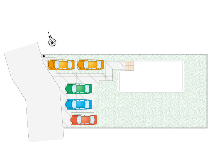 5号棟　敷地面積327.76㎡（99.14坪）90坪越えの広い土地です！ガーデニングや家庭菜園、ドッグラン等色々できます！駐車スペース5台可！急な来客も心配いらずです！