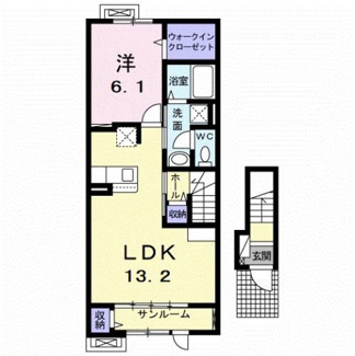 【間取り】 | フォンテーヌⅢ　Ｃ