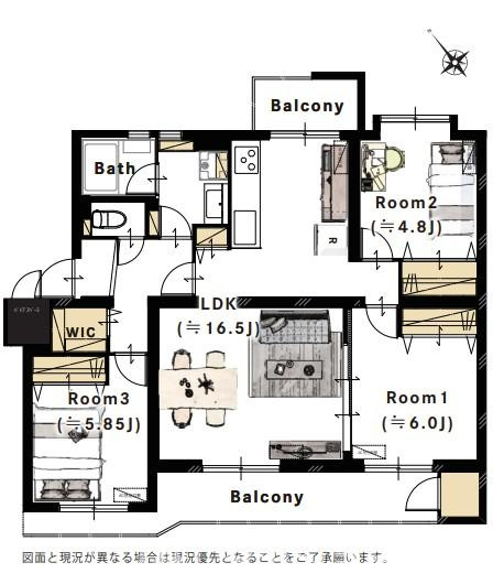 【間取り】 | 検見川アートホームズ　2号棟