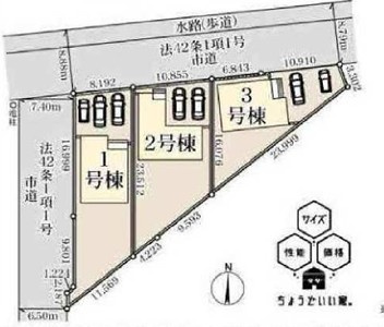 川島町上伊草の区画図