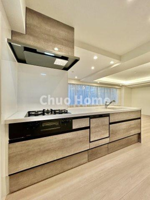 【キッチン】 | 北上野スクエア | ワイドで収納豊富なシステムキッチン