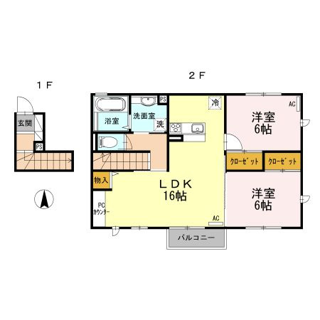 クレール　Ａ棟の間取り