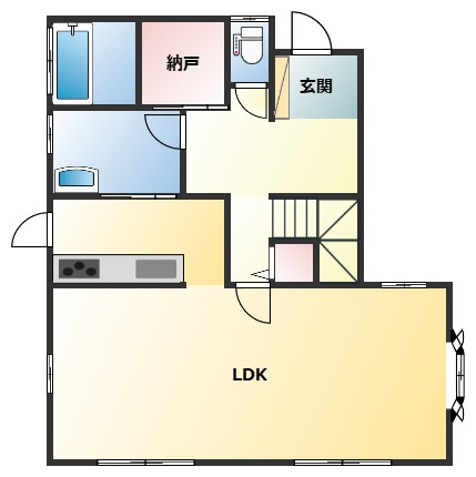 只上町貸戸建ての間取り