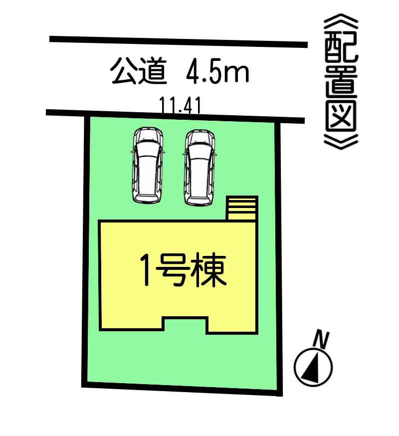 リーブルガーデン常滑市港町　1号棟の区画図|○●区画図●○
