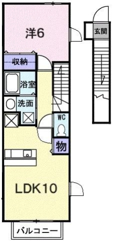 【間取り】 | ヒルサイド　Ｂ