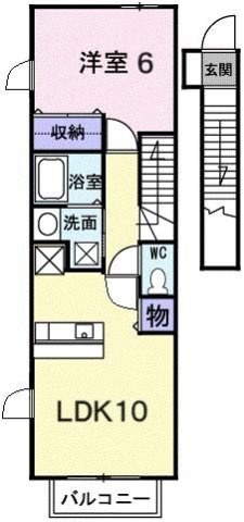 【間取り】 | ヒルサイド　Ｂ