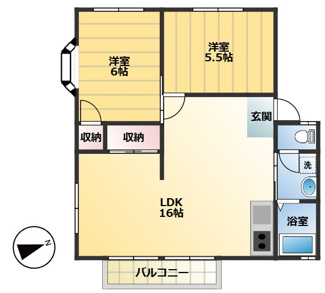 【間取り】 | ハイグレードタウン多治米Ａ | 2ＬＤＫ