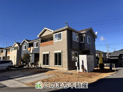 【外観】 | 宇都宮市宝木町2丁目戸建 | 3方向角地の築浅物件！おしゃれな外観と街並みがポイントです♪