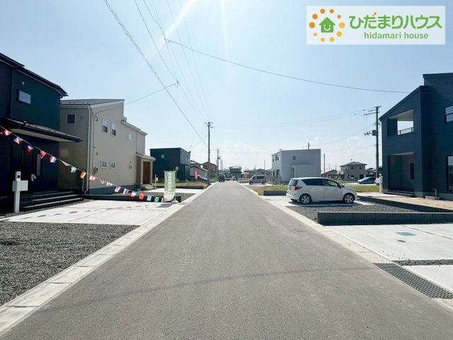 いわき市小名浜燈籠原第1　新築戸建　8号棟の前面道路含む現地写真|今から見たいも大歓迎！お気軽にお問い合わせください☆彡