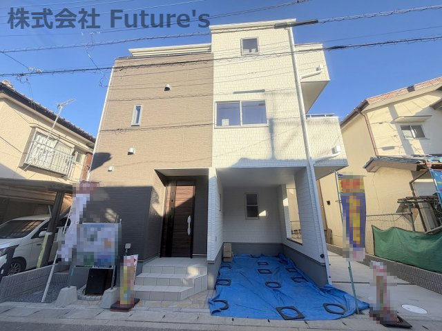 三郷市天神1丁目　新築戸建　全1棟の外観|現地の写真になります。