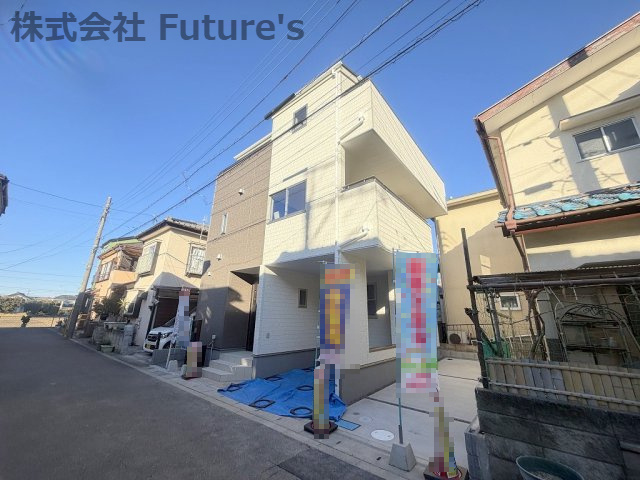 三郷市天神1丁目　新築戸建　全1棟の外観|現地の写真になります。