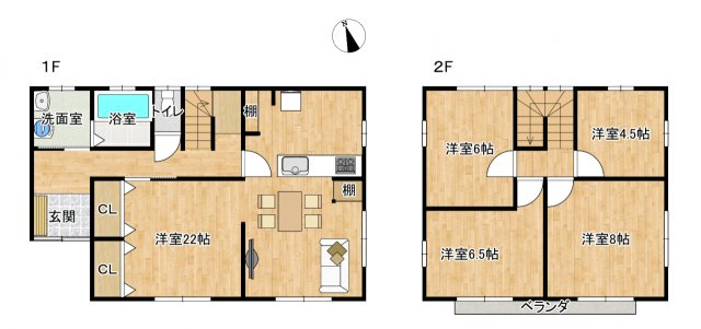 小諸市甲　中古住宅の間取り