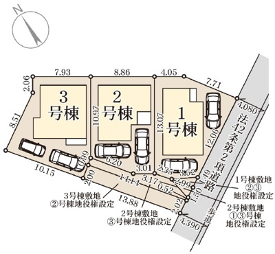 【区画図】 | 豊見城市我那覇（全3棟）1・3号棟 | ※2号棟成約済み