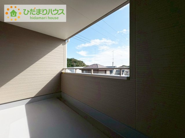いわき市自由ヶ丘2期　新築戸建　2号棟のバルコニー|広々としたバルコニーは、大量の洗濯物を干しても余裕！お布団だって、家族全員分をいっきに干せますね(^O^)