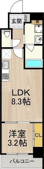 フロンティアタワー九条Ⅱの間取り