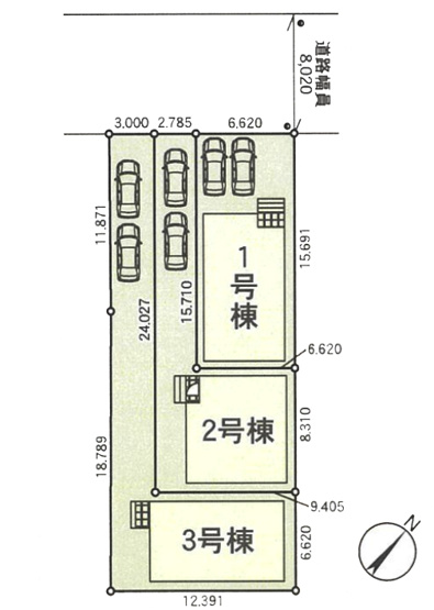 【区画図】 | 春日井市妙慶町２丁目113『仲介料無料』新築戸建て | 3号棟