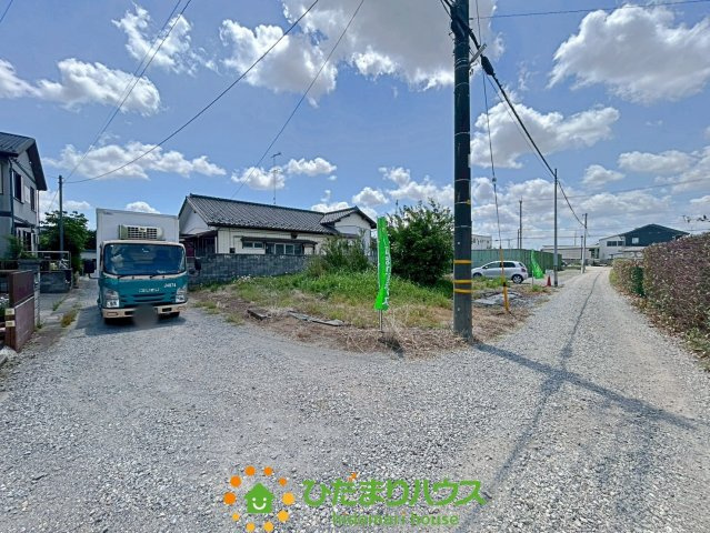 久喜市菖蒲町上栢間　売地の前面道路含む現地写真|風通りなど問題なし！！