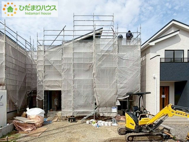 いわき市錦町花ノ井3期　新築戸建　4号棟の前面道路含む現地写真|南向きで日当たり良好(^^♪