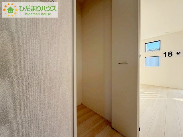 いわき市錦町花ノ井3期　新築戸建　2号棟の収納|備え付け収納で、スッキリお片付け！