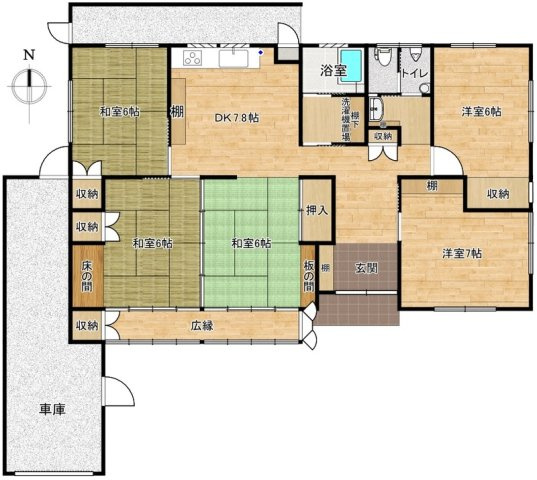 都城市広原町の中古一戸建の間取り