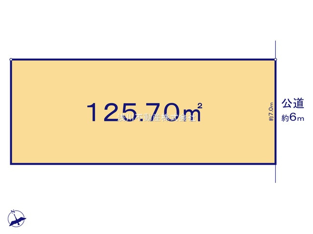 八王子市　丸山町　建築条件付き売地　の土地図|～東6ｍ道路に面している整形地～