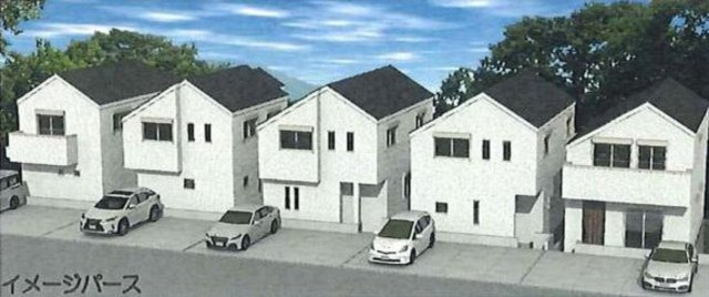 横浜市和泉中央南2丁目 新築戸建【仲介手数料無料】カースペース2台の外観パース