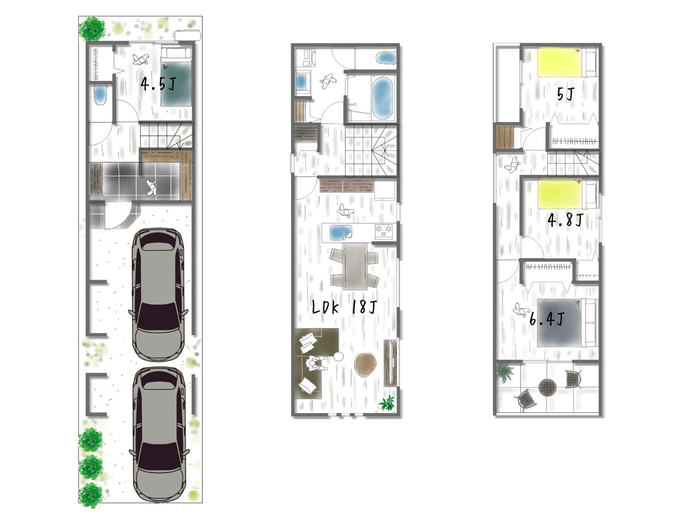 大阪市城東区鴫野東3丁目　モデルハウスの間取り
