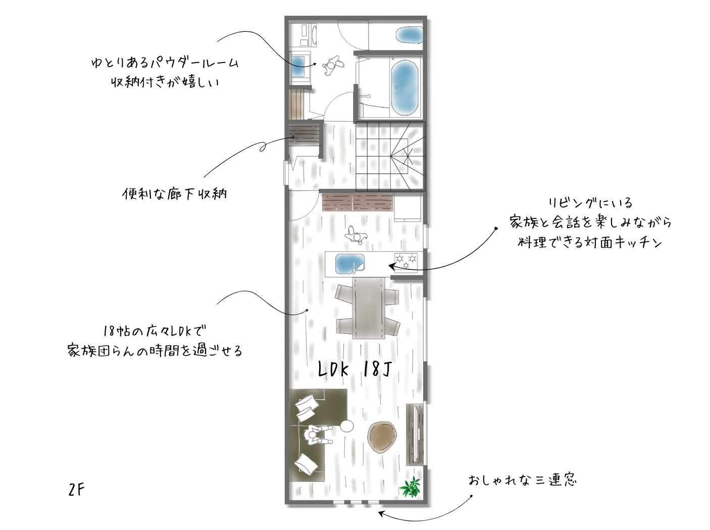 大阪市城東区鴫野東3丁目　モデルハウスの間取り