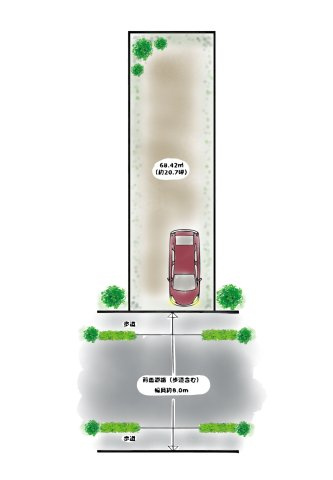 大阪市城東区鴫野東3丁目　モデルハウスの区画図