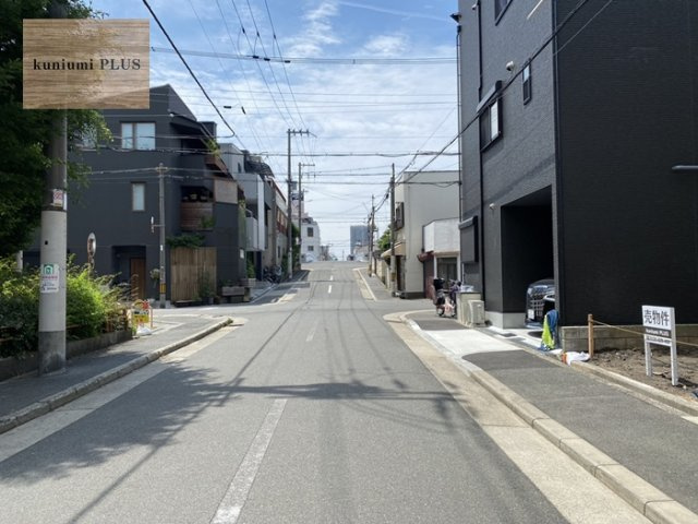 大阪市城東区鴫野東3丁目　モデルハウスの前面道路含む現地写真