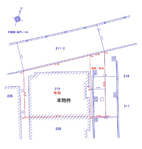 守口市大日町4丁目　土地の区画図