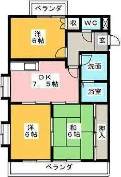 セントラルみのりハイツの間取り