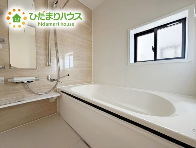 いわき市平下平窪6期　新築戸建　2号棟の浴室|大人が足を伸ばしても十分な広さ！一人でゆっくりくつろぐ時間も大切です！