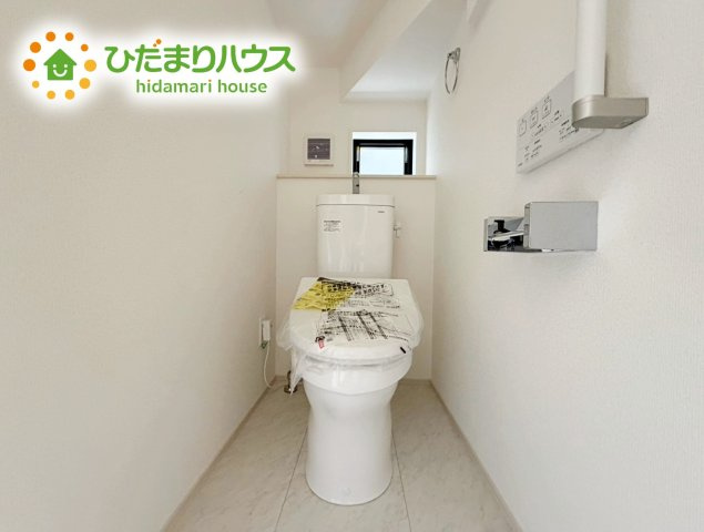 いわき市平下平窪6期　新築戸建　2号棟のトイレ|トイレは1F、2F共に完備！取り合いになることがありませんね(^^)/
