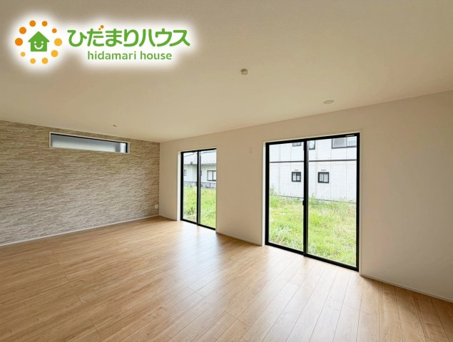 いわき市平下平窪6期　新築戸建　2号棟の居間・リビング|早くお仕事終わらせて、家に帰りたくなるようなリビングです(^^♪