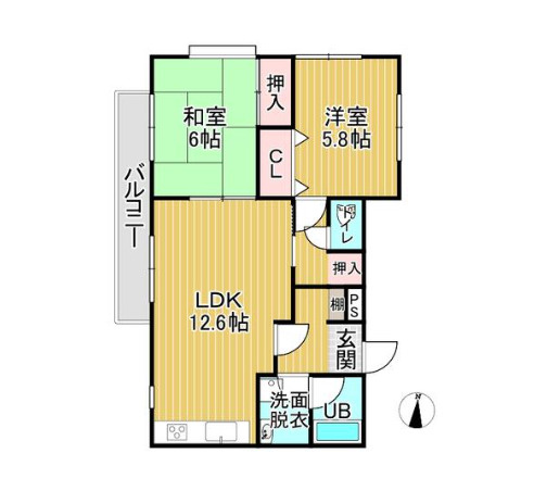 ケントパレス浜松の間取り|２LDK