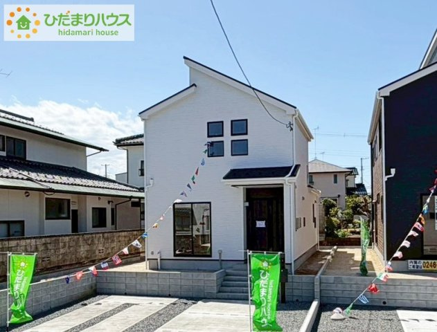 いわき市郷ケ丘4期　新築戸建　4号棟の外観|外観がインパクトのあるオシャレなデザイナーズハウス♪