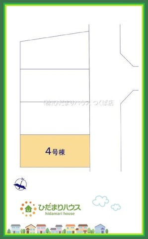 いわき市郷ケ丘4期　新築戸建　4号棟の区画図|駐車場2台止められます(^^♪